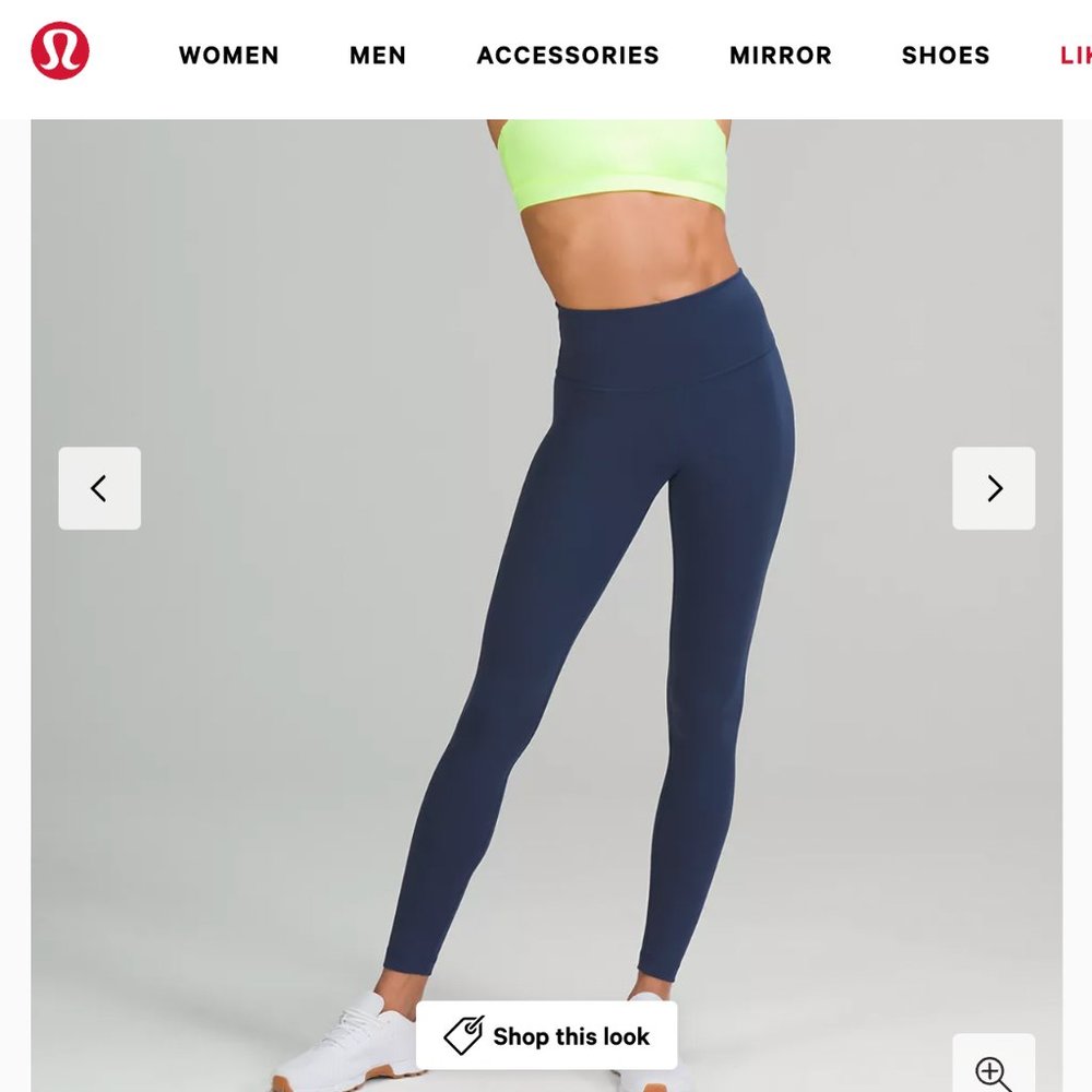 LULU LEMON Wonder Train High Waisted Light Blue Leggings